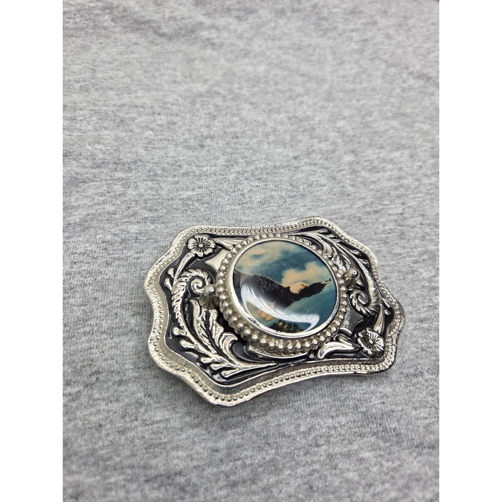 Large Filigree Southwestern Bald Eagle Resin Americana Western Belt Buckle - Picture 10 of 10